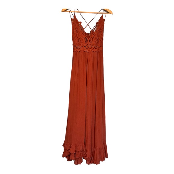 Free People Adelia Maxi Dress Rose Color Size Medium - Picture 2 of 10